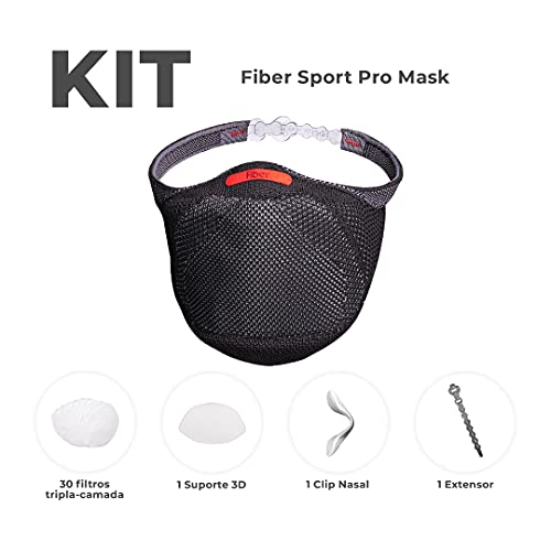 Máscara FIBER Knit SPORT PRO (Cinza, G)