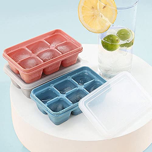 Bandeja de cubitos de hielo de silicona azul miniatura 7