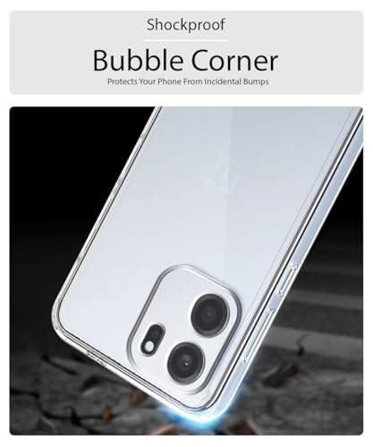 Image of WOW IMAGINE Transparent Back Cover for 1+ OnePlus Nord CE 6 5G | Raised Bumps for Full Device & Camera Protection TPU Silicone Back Case Mobile Cover - Transparent