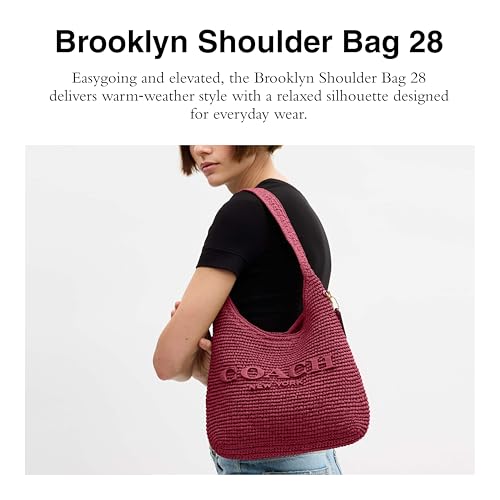 Image of COACH Brooklyn Shoulder Bag 28 in Straw