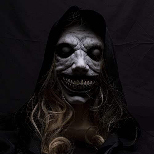 Wellinology Smiling Demon Halloween Scary Mask, Latex Creepy Realistic Ghost Devil Zombie Cosplay Costume Mask Party Props thumb #3