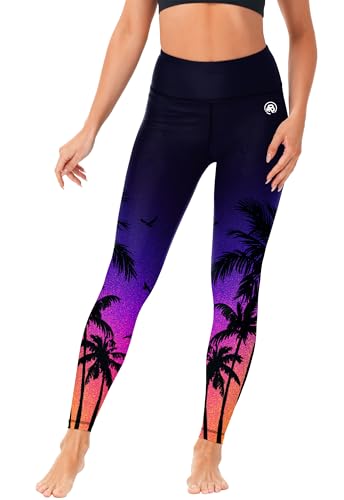 Image of AOBUTE Women Swim Pants UPF 50+ Rash Guard Pants High Waisted Swimming Leggings