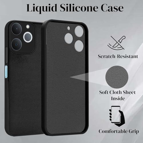 Image of Jkobi Rubberised Back Cover Case for Realme C71 (Textured Grip Design | Micro-Fiber Cloth Inside | Slim and Light Weight | Soft Touch and Feel)