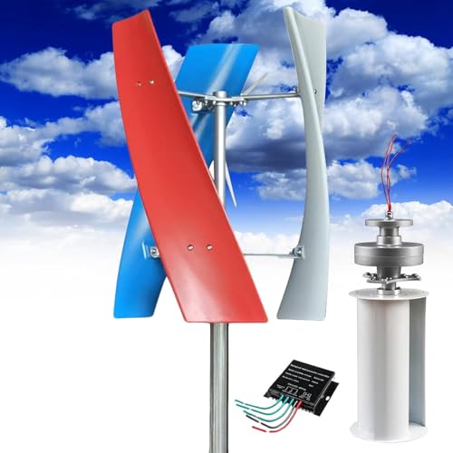 MESOVFCA Kit générateur éolien à axe Vertical 18 000 W - Contrôle Automatique Intelligent de la Direction du Vent pour Maisons, Bateaux, tonnelles -...