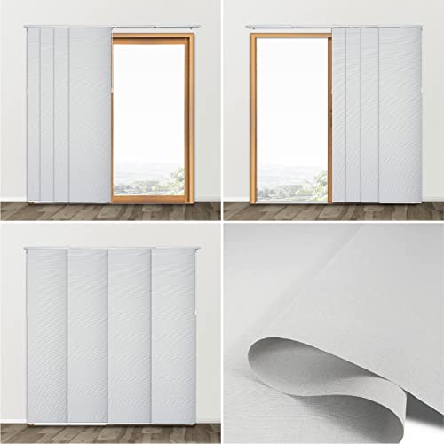 Chicology Blinds For Sliding Glass Doors , Vertical Blinds For Patio Doors , Room Divider ,Skyrise White (Light Filtering) W:46-86 X H: 0-96 Inch #TOP4