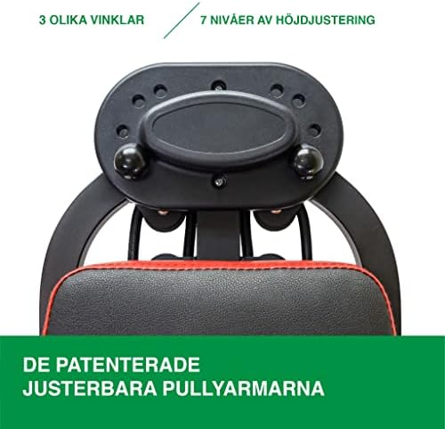 Ultrasport ławka treningowa, wielofunkcyjna, składana, płaska ławka, ławka do siadania, 18-stopniowa regulacja, wodoodporna, dopasowana, trenażer brzucha, nośność do 500 kg