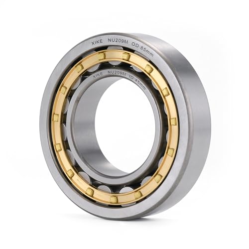 XIKE 1 Pcs NU209M Cylindrical Roller Bearings 45x85x19mm, Fits DIY/Motor/Turbines/Compressors/Reducer/Gearbox, Industrial/Agricultural/Engineering/Garden Machinery.