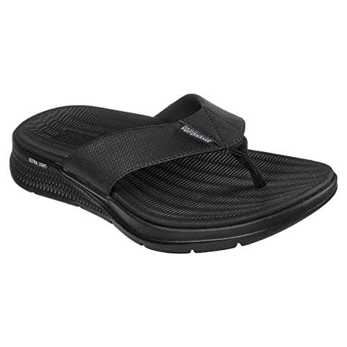 Skechers GO CONSISTENT SANDAL SYNTHWAVE, Chanclas Hombre, Negro (Black), 47 EU