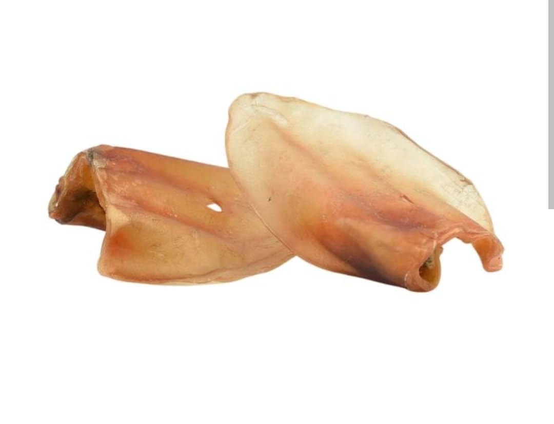 Orecchie di Bovino Essiccate, CONFEZIONE DA 12 UNITÀ Snack Naturale di Manzo per Cani, adatto dieta Barf