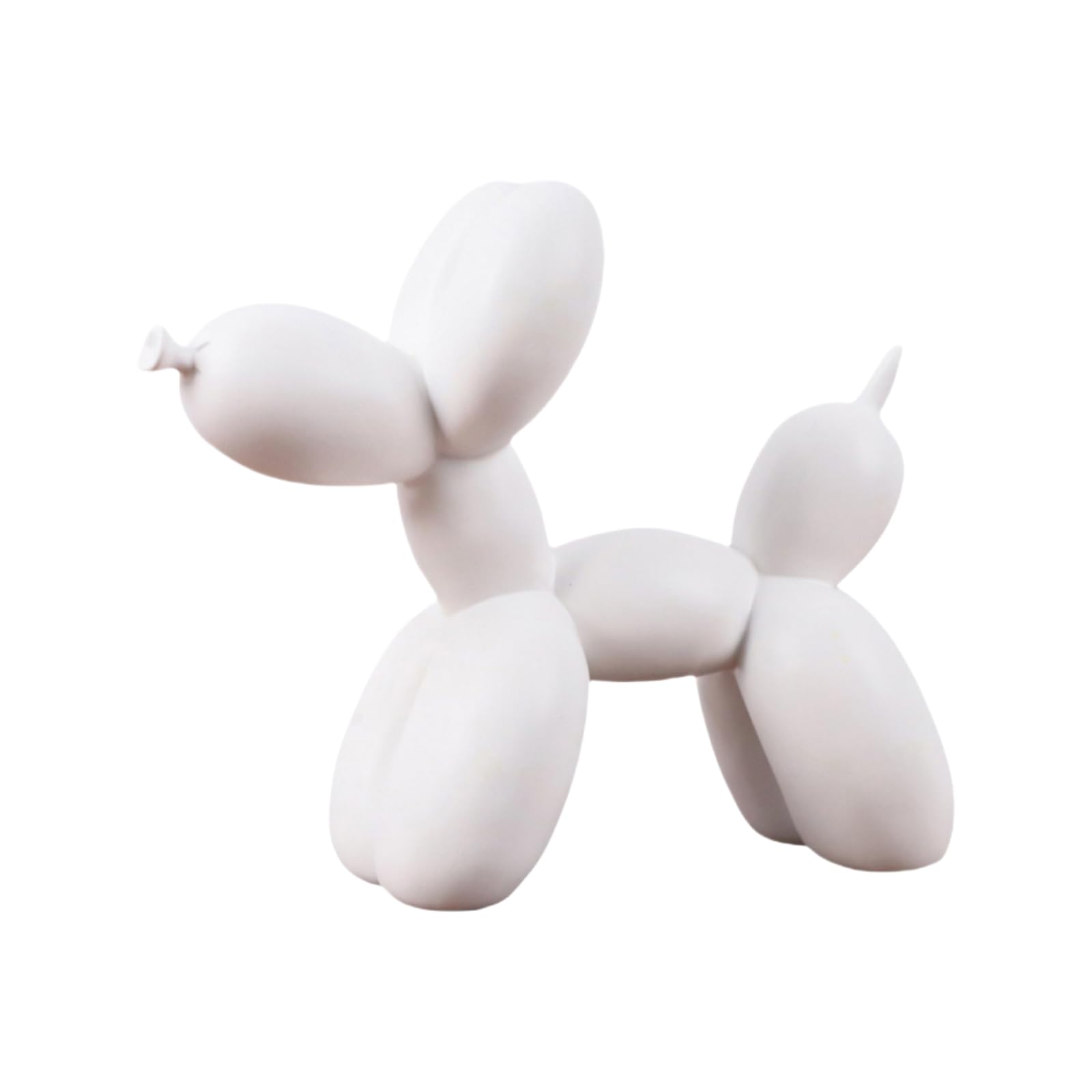YOYUMI Sculpture Balloon Dog Resin Crafts Home Porch Living Room Ornaments Office Desktop Decorations - White