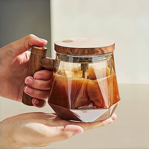 Self Stirring Coffee Mug 400 ml vidrio borosilicato