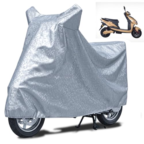 Image of FABTEC Waterproof Scooty Body Cover Compatible with Enigma GT 450 Pro, A1 (Silver)