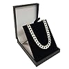 Slim Leatherette Jewellery Gift Box: Satin-lined for Necklace/Pendant (Economical to post) (Black) #4