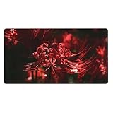 彼岸花 花柄3 マウスパッド 大型 超大型 デスクマット ゲーミングマウスパッド アニメ キーボードパッド 防水 滑り止め 耐久性 おしゃれ マウス用パッド ズ オフィス/自宅兼用(サイズ：750×400×3mm)