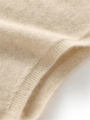 Women Woolen Crew Neck Sweater Vest Solid Sleeveless Casual Ribbed Pullover Knit Waistcoat4