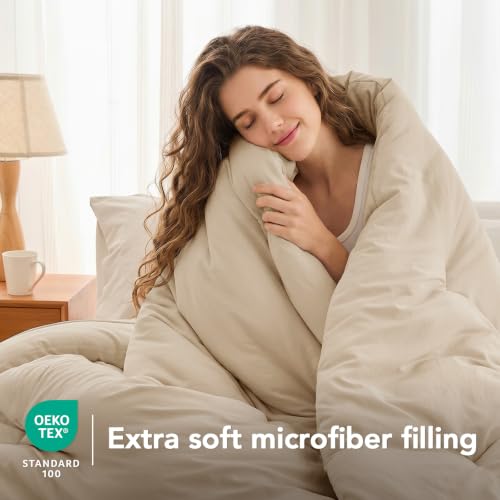 Image of Full Comforter Set Prewashed Lightweight Quilted Bedding for All Season