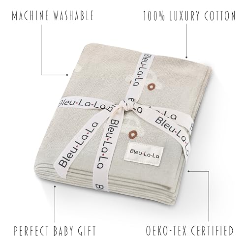 Baby Receiving Blanket for Boys 100% Cotton Buttery Soft Cozy Receiving Swaddle Stroller Blanket for Shower Gift Registry for Newborns, Infants, Toddlers (Cars - Oat)