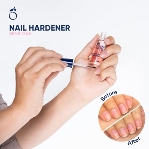 Herome Nagelhärter Sensitive - Nagelverstärker Garantiert Feste Nägel Innerhalb von 30 Tagen. Mit Keratin, ohne Formaldehyd (Nail Hardener Sensitive) - 10ml.
