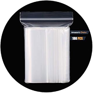 HVDHYY Plastic Bags 100pcs, Resealable Clear Zip Lock Bags,Thickening Sealed Storage Bag Suitable for Storage and Classification of Household Kitchen Sundries Clothing Packaging 3.93"*5.90"/10cm*15cm