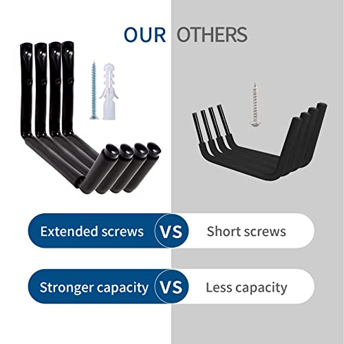 Tnine Kayak Racks For Storage, 15Inch Canoe Hanger Hooks, Kayak Storage Hook For Hanging Outdoor Beach Folding Chair Bicycle Surfboard Snowboard Paddle Board - Black #TOP2