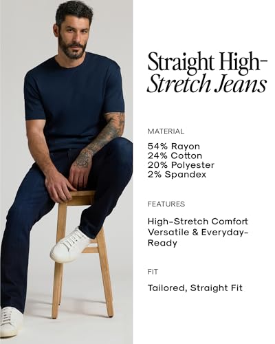 True Classic Jeans for Men, High-Stretch Straight Fit, Indigo, 3630 - image 9