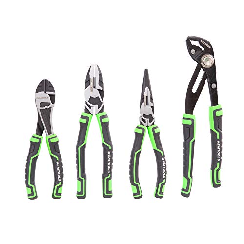 Limited Discount OEMTOOLS 22645 4 Piece Automotive Pliers Set, Lineman Plier, Diagonal Cutters, Long Nose Pliers, Pliers Wrench Automotive Tools, Pliers Set