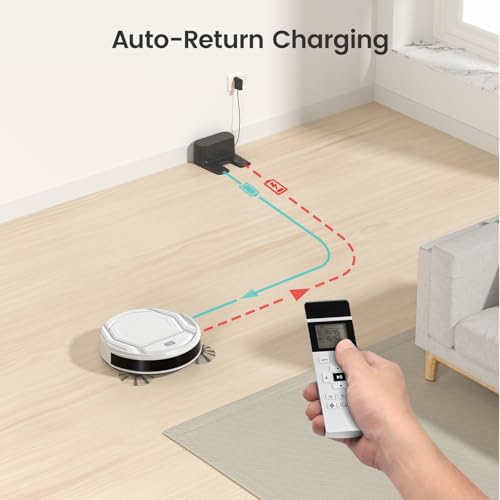Image of Lefant M210 Pro Robot Vacuum with 2200 Pa Powerful Suction, 6 Cleaning Modes, 120 Mins Runtime, Quiet, Self-Charging, Voice Control, Ideal for Pet Hair and Hard Floor, White