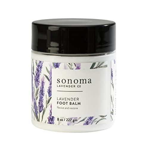 Sonoma Lavender, Lavender and Peppermint Foot Balm, Foot Moisturizer for Dry Feet, Revive and Restore Overworked Feet, Softens Rough Dried Skin, 8oz