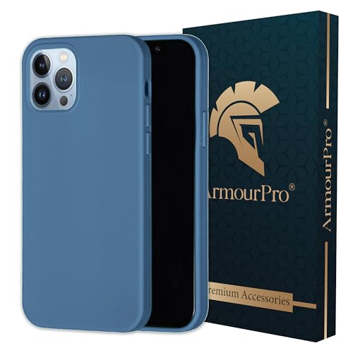 Image of ArmourPro Silicone Back Case for iPhone 15 Pro Max Soft-Touch Case | Blue