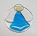 Turquoise Blue Angel Handmade Fused Glass SunCatcher Christmas Ornament