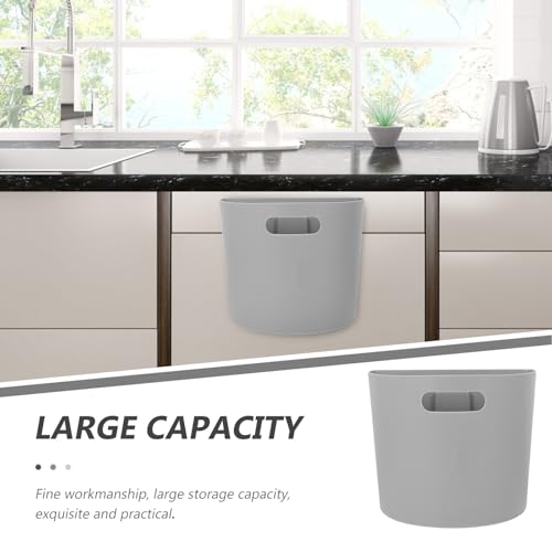 Caneca de basura pequeña gris para pared SOLUSTRE miniatura 7