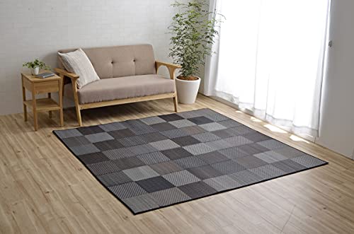 イケヒコ 国産 い草 ラグ カーペット DXカラフルブロック 約240×320㎝ グレイ 裏:不織布 #4133530 (B087CF8F47) Amazon価格推移・価格追跡