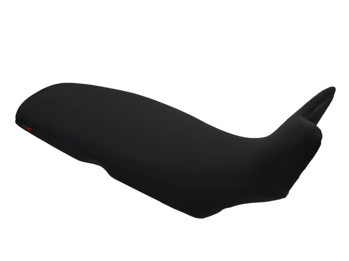 Funda de Asiento Compatible con BMW F650GS / F700GS / F800GS 2008-2017 Color Negro con Costuras Negras