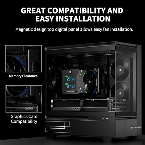 Image of Thermalright Phantom Spirit 120 Digital EVO CPU Air Cooler, 7 Heat Pipes CPU Cooling,Dual 120mm PWM Fans,Support for AM4 /AM5 /Intel lga1700 /1150 /1151 /1200 /1851 /2011,Computer Cooler