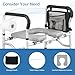 Raised Toilet Seat 400lbs, Toilet Seat Risers for Seniors, Handicap Elevated Toilet Seat with Handles & Padded Seat, Commode Chair with Adjustable Height & Width, for Elderly, Pregnant, Fit Any Toilet