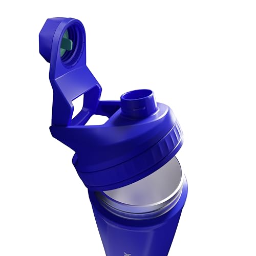 Image of VOLTRX ChillMix Shaker Bottle Insulated Stainless Steel - USB C Rechargeable Electric Protein Shake Mixer, Shaker Cups for Protein Shakes and MealReplacement, Chrome Steel