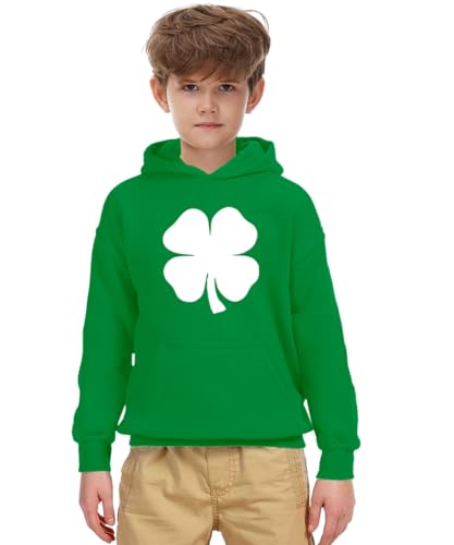 Remimi St Patricks Sweatshirts Kids Irish Green Clover Shamrock Hoodies 13-14 Years3