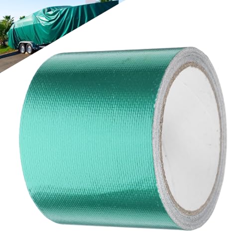 Zelt Reparaturset Grün - Kleber für lkw Plane Schutz Flicken für Abdeckplane & Sonnenschirm,Bootsplane,Zeltunterlage Planen,Reparaturband,Markisen Reparatur Klebeband (Grün, 5cm*10m)