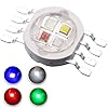 10pcs 12W RGBW High Power LED Chip Multicolor 8 pins Super Bright Light Emitter Components DIY Lighting Floodlight Replacement350mA/140deg/Red2.2-2.4V,Green/Blue/White3.0-3.2V