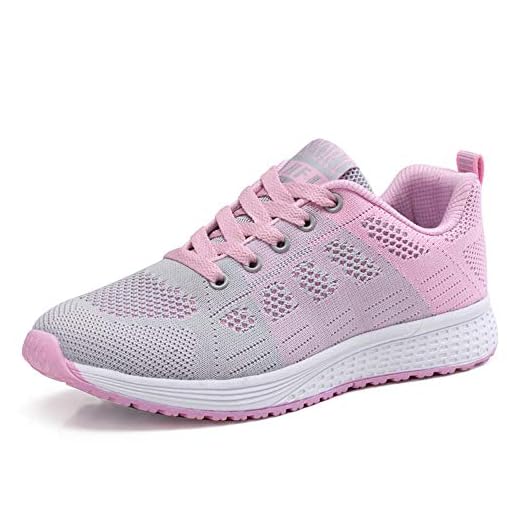 Zapatillas de Deportivos de Running para Mujer Gimnasia Ligero Sneakers Rosa 40