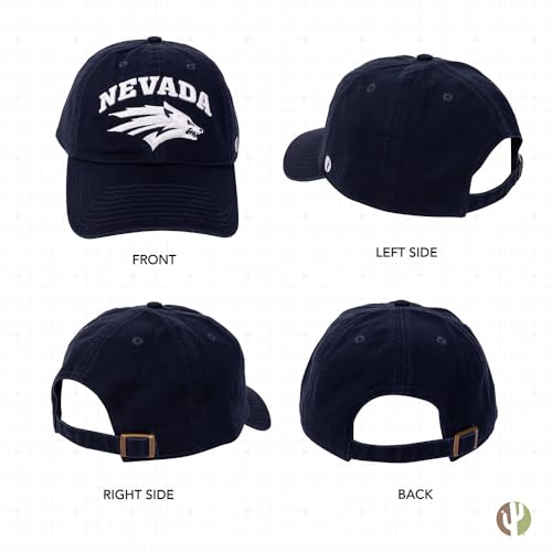 University-of-Nevada-Reno-Baseball-Hat-UNR-Wolf-Pack-Brimmed-Embroirderd-Hats-Cap-Adjustable-Cloth-Strap-Adult-Style-A-Blue