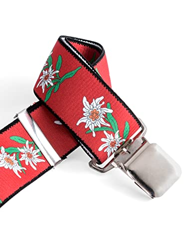 Olata Heren Heavy Duty X-Vorm Bretels met Edelweiss Patroon – 2,5 cm/4 cm - Afbeelding 6