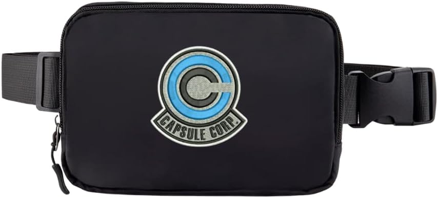 Capsule Corp Belt Bag Waterproof Everywhere Bag Embroidered Unisex Waist Pack (Black)