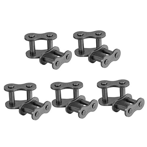 Cabilock 10Pcs Heavy Duty Chain Links Practical Roller Chain Joint Connectors for Quick Release Single Row Full Buckles