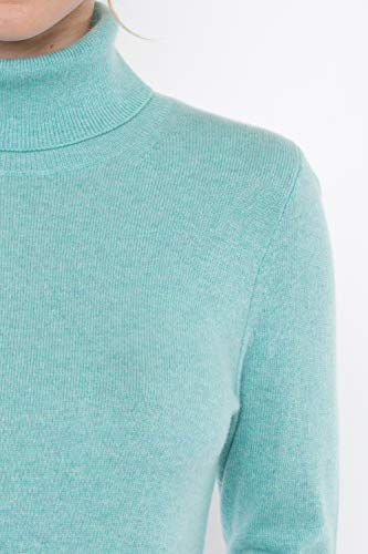 Image of JENNIE LIU Women's 100% Pure Cashmere Long Sleeve Pullover Turtleneck Sweater