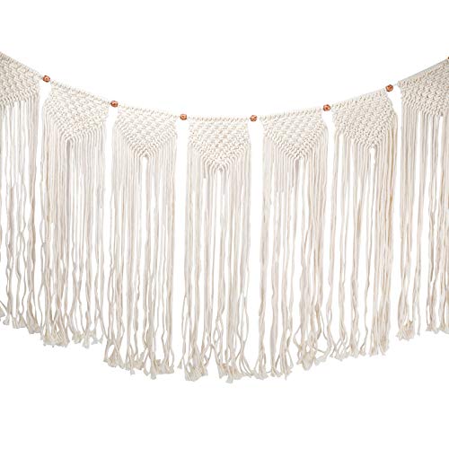 HYDDNice Large Macrame Wall Hanging Tapestry, Bohemian Woven Wall Hanging Curtain Fringe Banner Home Decoration for Living Room Gallery Apartment Bedroom