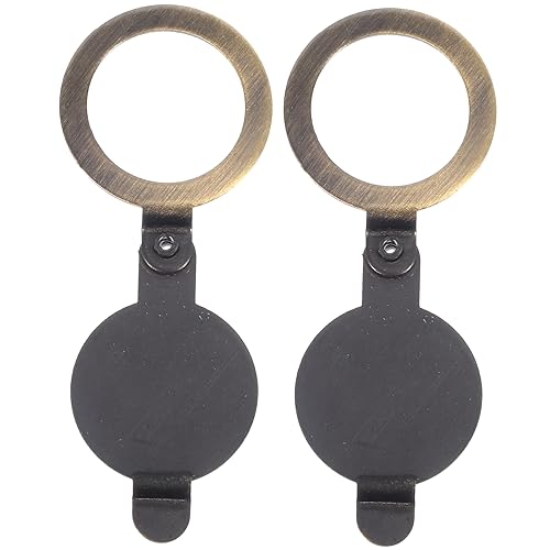 ERINGOGO 2pcs Cubiertas de Mirilla de Cobre para Sistema de Visor de Puerta de Privacidad Diseño Antirrayaduras para Uso en Hogar Oficina Hotel miniatura 1