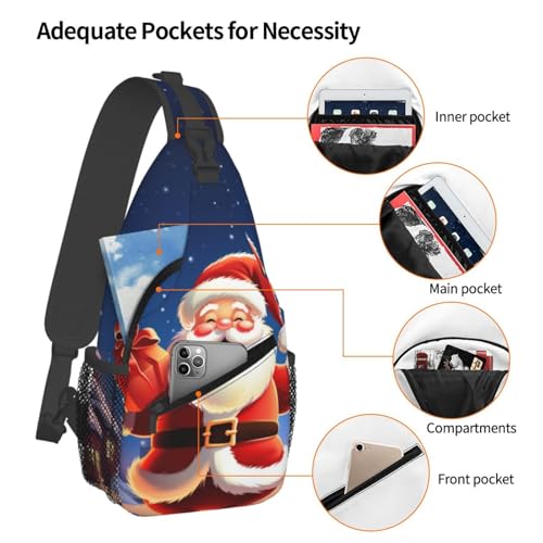 Bolso Cruzado Navideño de Santa Claus para Hombre y Mujer miniatura 4