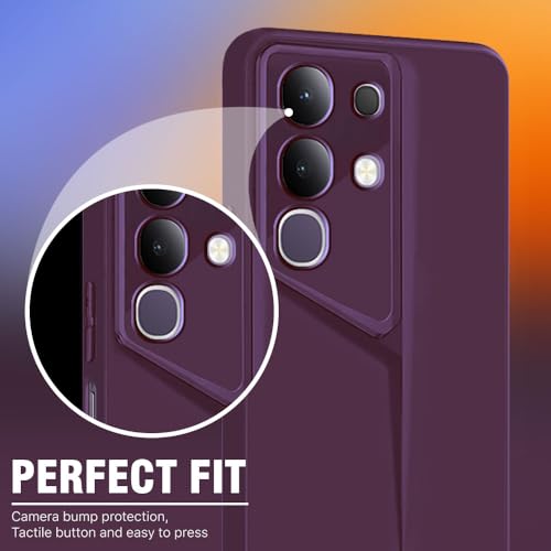 Image of WOW IMAGINE Slim Back Cover for Vivo T4x 5G | iQoo Z10x 5G | Vivo Y31 Pro 5G | Blade Series Ultra Thin Case with Lightweight Design | Camera Protection | Matte Silicone Flexible Mobile Case - Purple