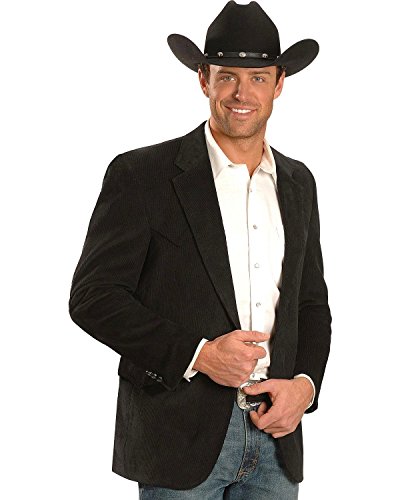 Circle S Mens Black 100% Cotton Lubbock Corduroy Jacket Blazer4